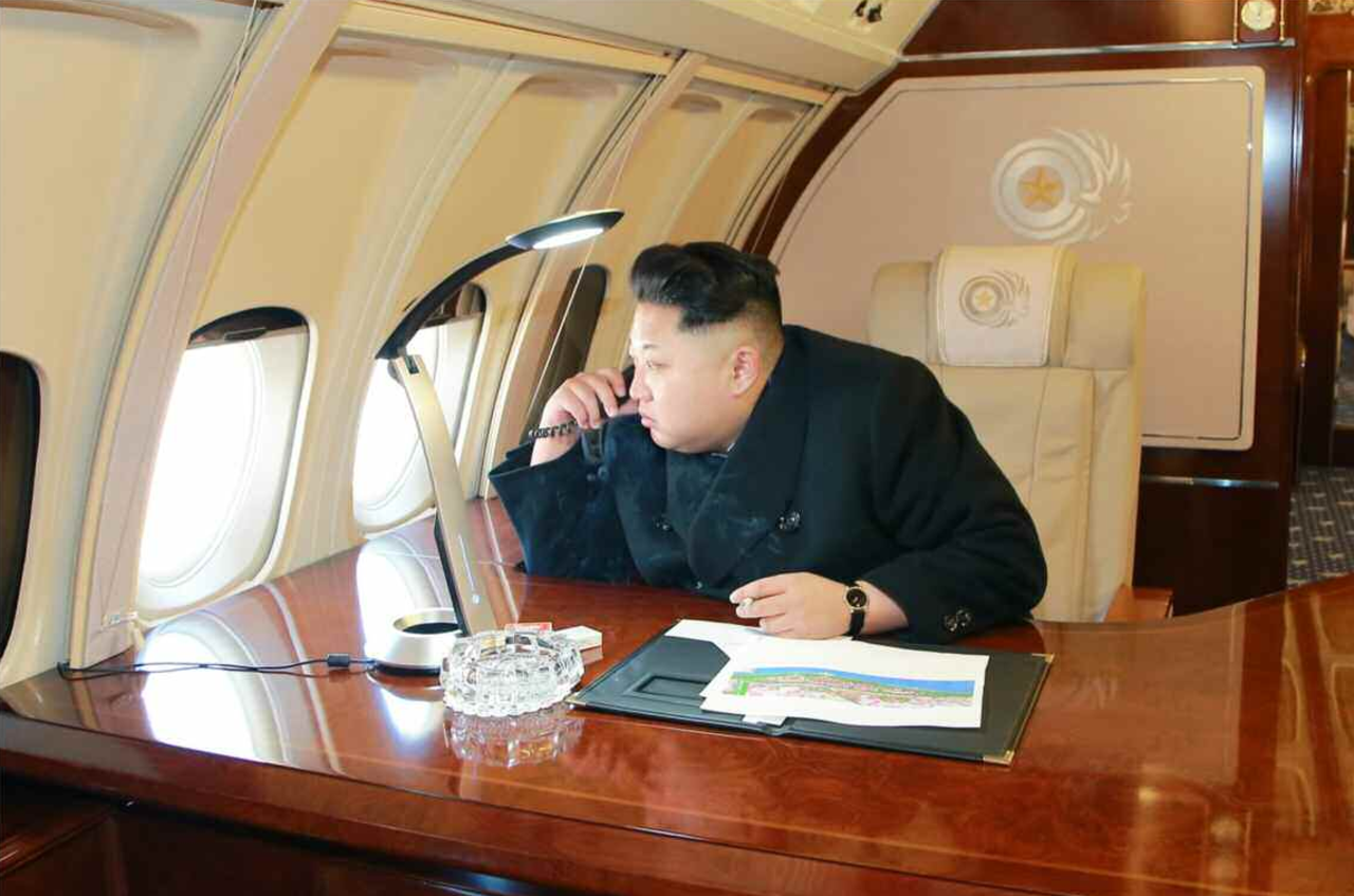 According to the KCNA report, the leader took the flight in order to view a "magnificent and spectacular" building project in Pyongyang from above.