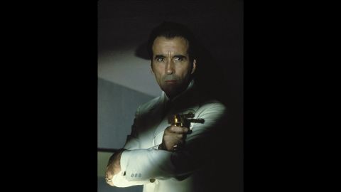Horror movie king Christopher Lee took on the role of "The Man With the Golden Gun," Scaramanga, in the 1974 Bond film. Lee's other roles include "The Wicker Man" and, of course, the "Lord of the Rings" and "Hobbit" films, in which he plays Saruman. 