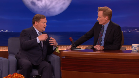 Conan was taping his show in August 2014 when he received word that actor Robin Williams had died. The next night he and Andy Richter paid tribute to<a href="https://www.youtube.com/watch?v=b_6wYQC9n3U" target="_blank" target="_blank"> "the best talk show guest in the world</a>."