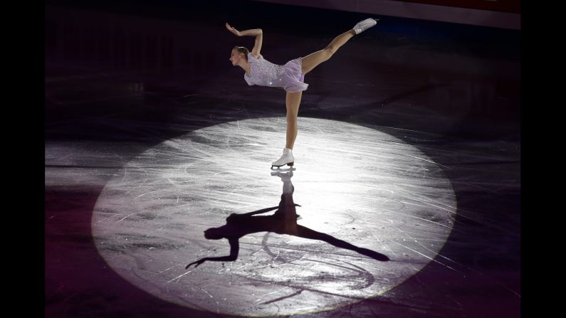 Polina Edmunds performs during the gala exhibition of the Four Continents Figure Skating Championships, which took place in Seoul, South Korea, on Sunday, February 15. Edmunds, an American, won the ladies' competition earlier in the day.