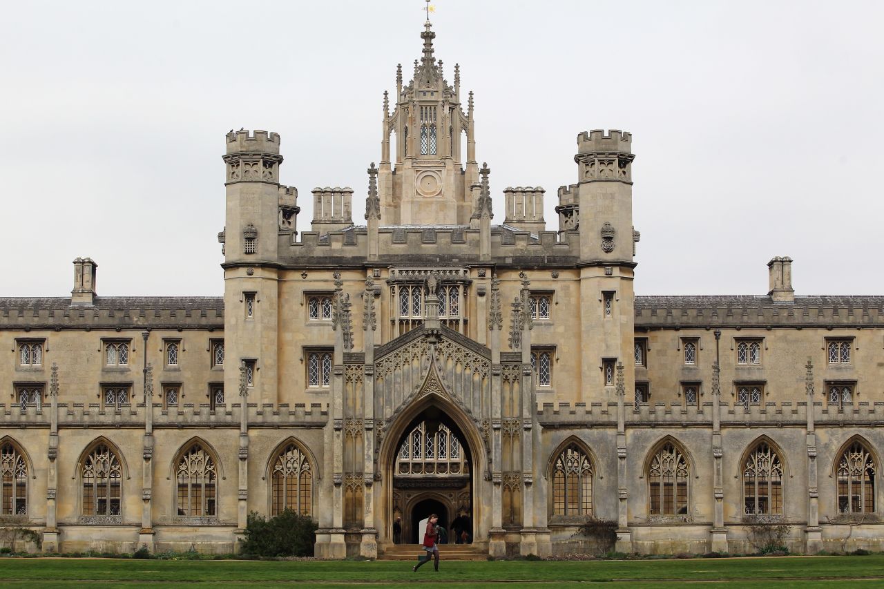 Stephen Hawking's ascent from impressionable graduate to astrophysicist, despite the onset of motor neurone disease, is set against a backdrop of ancient Cambridge University colleges. The 16th-century St. John's College (pictured) stands in for Hawking's own Trinity College. 