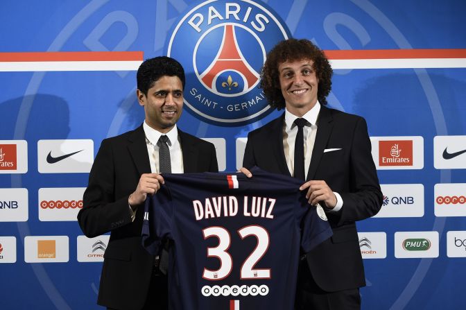 PSG was taken over by Qatar Sports Investments in June 2011, going on to claim its first league title for 19 years in 2013. Led by chairman Nasser Al-Khelaifi it has also spent big -- the purchase of defender David Luiz from Chelsea in May 2014 costing it an estimated $76 million -- but it has fallen foul of UEFA's Financial Fair Play laws, being fined by Europe's governing body last year.
