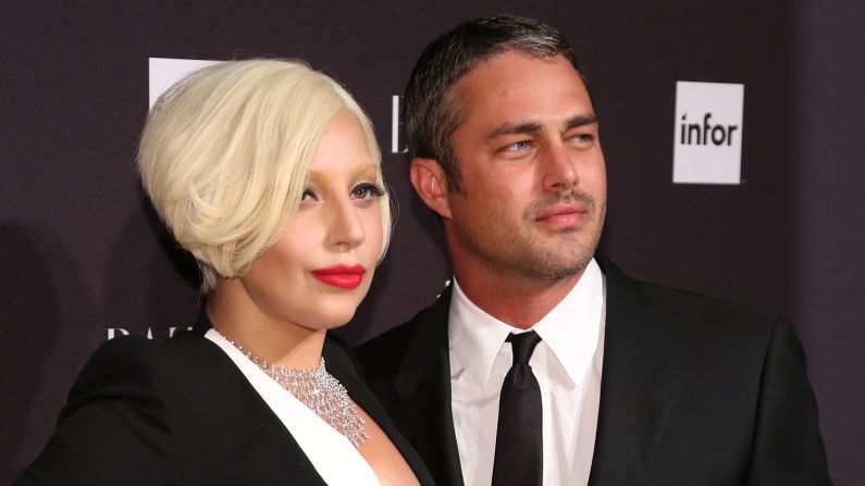 Lady Gaga and actor Taylor Kinney got engaged on Valentine's Day 2015. The "Bad Romance" singer announced the engagement by showing off a picture on her <a href="http://instagram.com/p/zLTE0fJFNd/?modal=true" target="_blank" target="_blank">verified social media accounts</a> of a heart-shaped engagement ring. "He gave me his heart on Valentine's Day, and I said YES!" she said.