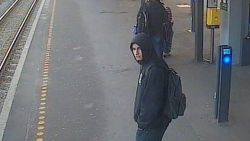 Copenhagen Police released this image of an Nov. 22, 2013, incident on the city's passenger rail system. The suspect (face not blacked out) stabbed a 19-year-old man in the thigh while on the train. The suspect, identified by police as the same person involved in the Feb. 15, 2015 free speech attack, was convicted in the stabbing and recently released from jail.