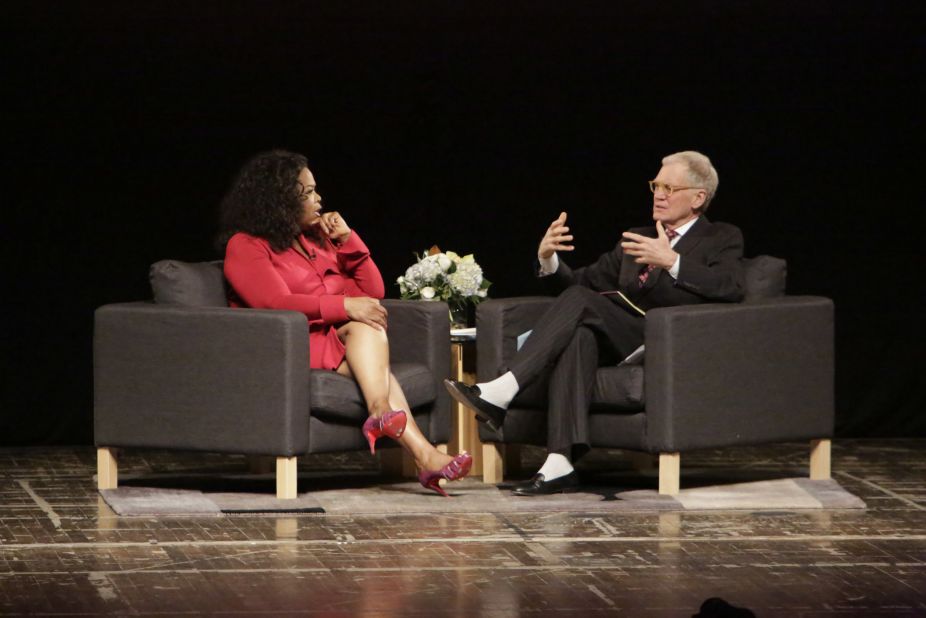 Oprah Winfrey was reportedly annoyed by David Letterman's constant joking references to her name when he hosted the Academy Awards in 1995. The late-night talk-show host told "The Daily Show's" Jon Stewart he had also once played a practical joke on Winfrey, convincing a waiter that she had agreed to pick up his tab. They have since made peace.