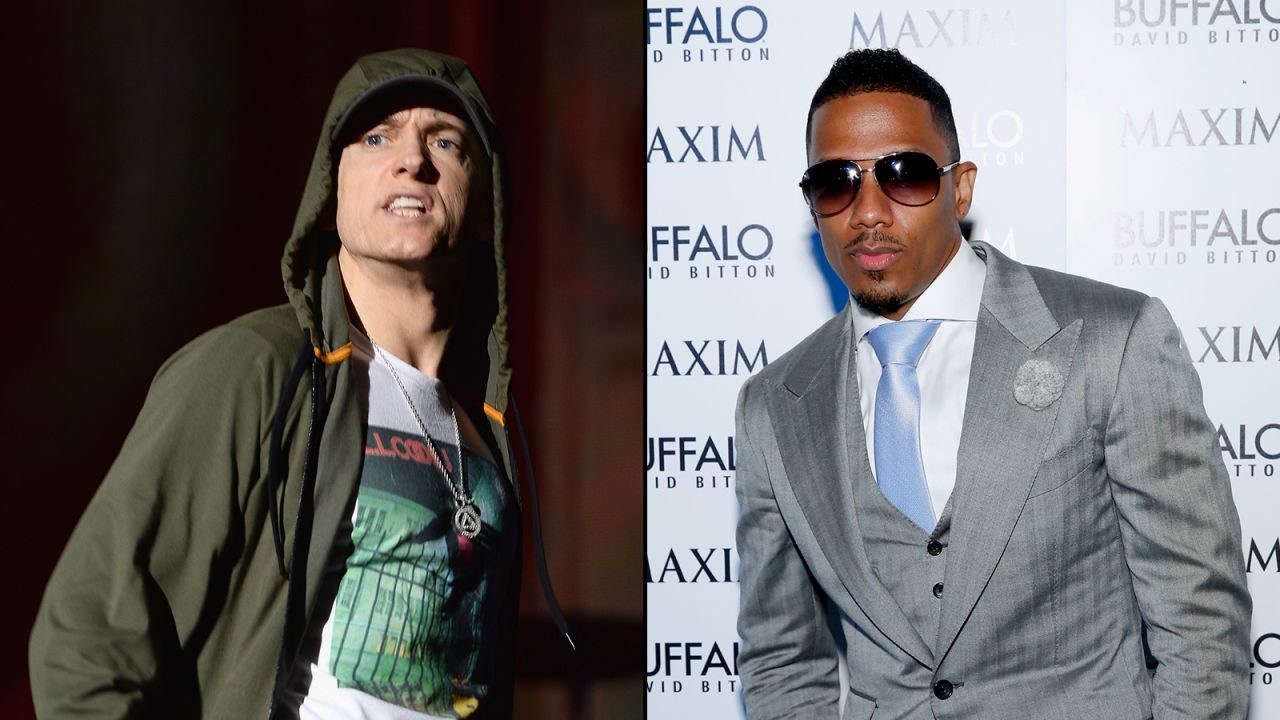 It's a case of he said/she said/he said. Eminem set it off after he claimed to have had a torrid dating relationship with singer Mariah Carey, who denied it. Her then husband, Nick Cannon, even offered to defend her honor by meeting the rapper in the ring.