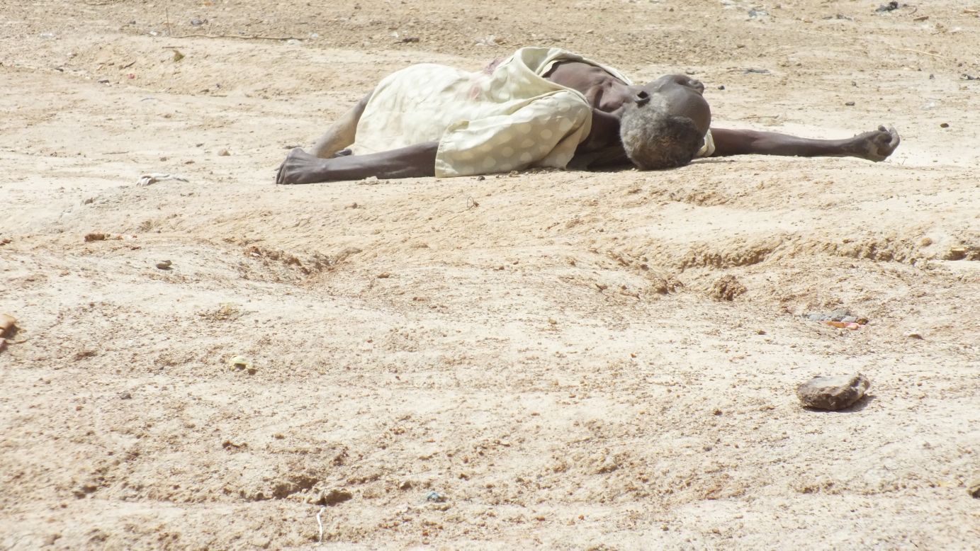 This picture shows a suspected Boko Haram insurgent who crossed the El Beid River in an attempt to infiltrate Cameroon.