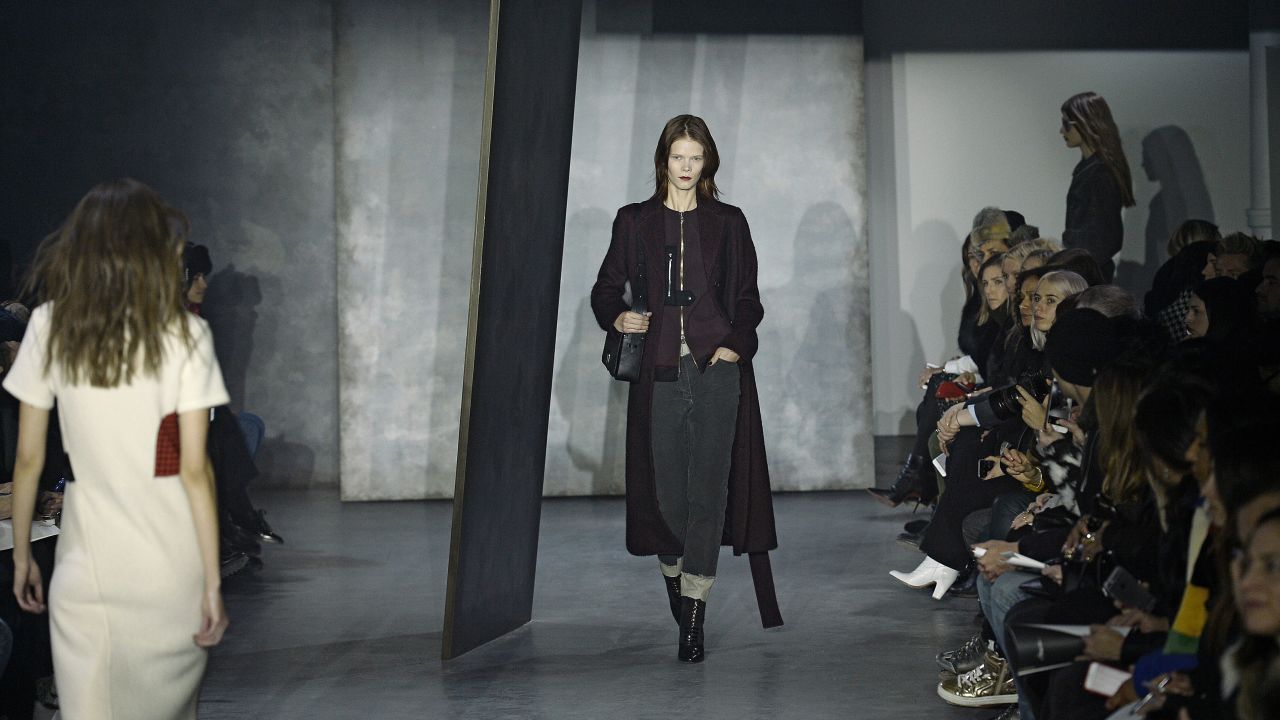 A model walks in street-smart layers for 3.1 Phillip Lim.