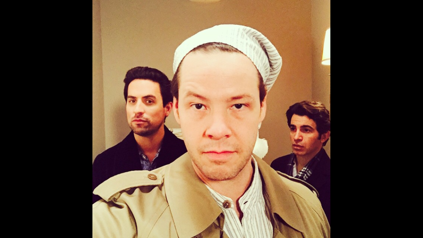 "Pajama Party with these mopes," said actor Ike Barinholtz in this selfie <a href="http://instagram.com/p/zNY8y8u91c/?modal=true" target="_blank" target="_blank">posted to Instagram</a> on Tuesday, February 17. The "mopes" he is referring to are his "Mindy Project" co-stars Ed Weeks, left, and Chris Messina.
