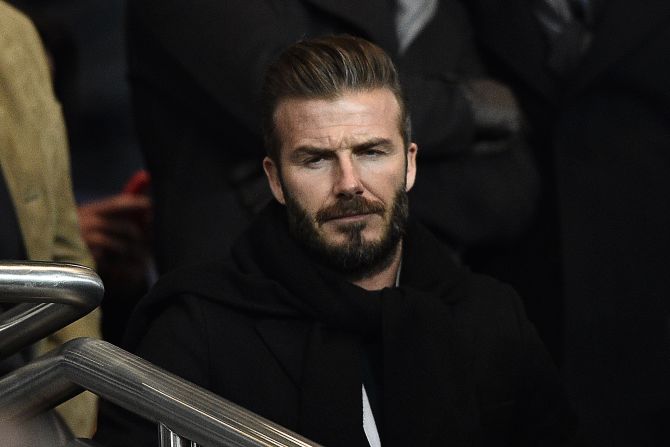 David Beckham, who enjoyed a spell with PSG towards the end of his career, watched the action from the stands alongside Alex Ferguson, his former manager at Manchester United.