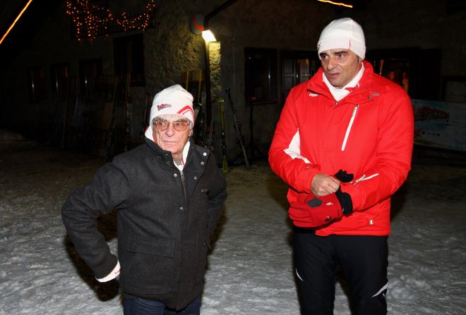Ferrari is absorbing several changes ahead of the 2015 season which begins on March 15, including the arrival of new team principal Maurizio Arrivabene, who is seen here (right) at a skiing event with F1 chief Bernie Ecclestone.