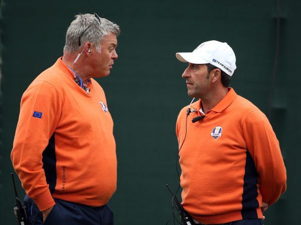 Clarke has also served a vice captain twice, in 2010 and 2012. He assisted Jose Maria Olazabal (R) during Europe's incredible comeback at Medinah in 2012, when it retained the trophy 14½ to 13½ having trailed 10-6 going into Sunday's singles.