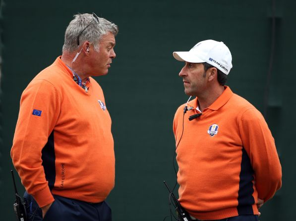 Clarke has also served a vice captain twice, in 2010 and 2012. He assisted Jose Maria Olazabal (R) during Europe's incredible comeback at Medinah in 2012, when it retained the trophy 14½ to 13½ having trailed 10-6 going into Sunday's singles.