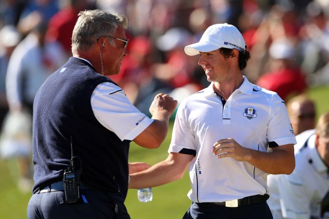 Clarke enjoyed the support of many high profile European players, world No. 1 and Rory McIlroy (pictured) part of a group that included Ian Poulter, Lee Westwood and Grame McDowell.