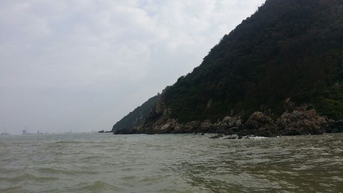 This rocky headland on Lantau, one of Hong Kong's outlying islands, once resembled a naked man "showing off his private parts." 
