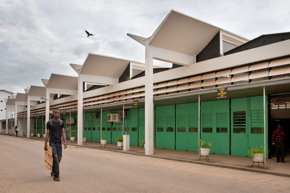 For Kwame Nkrumah, Ghana's first president, education was a priority, says Herz.<br />"Nkrumah was singularly pushing this issue, so we see the construction of a tremendous amount of schools and universities at this time," he notes, all of which have what was then a heightened, modernist aesthetic. <br />"The KNUST campus really represent a purity of modern architecture," he adds.