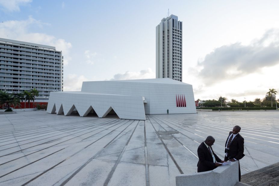 The Hotel Ivoire was built in three stages between 1961 and 1970 at the behest of President Felix Houphouet-Boigny. Herz sees the building as "the alter-ego of the country."<br />When the hotel was first built, it was done with the aspiration of attracting rich businessmen and glamor tourists. When the country experienced political upheaval in the late 1990s, it became a headquarters for the militia. In 2004, following mounting tensions with France, the hotel was the location where a disputed number of Ivorians were shot by the French army. Now, says Herz, the hotel has reopened and is returning to its roots.<br />"It has again become a glam hotel, and has almost followed the development of the country," he says.