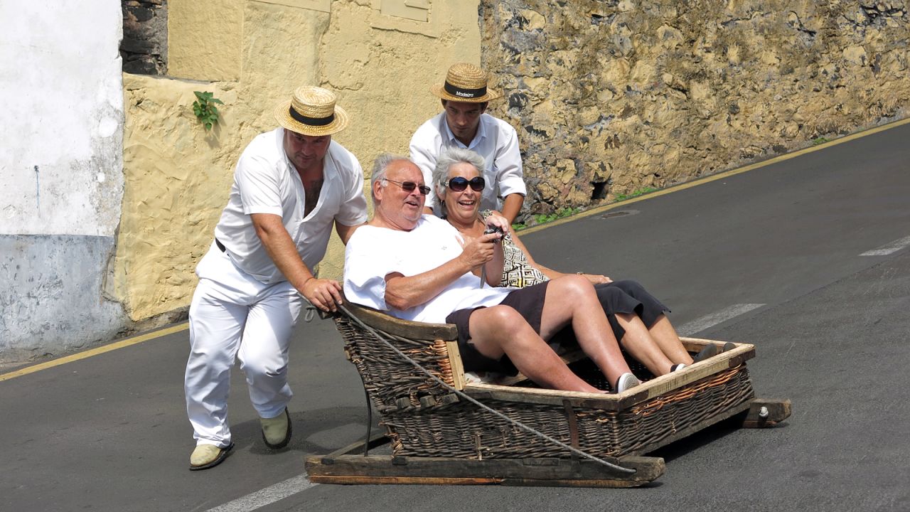 Although more tourists than locals now use this unusual form of transport, visitors to Madeira can still see the odd businessman being guided on wicker toboggans down the city's hills to work.