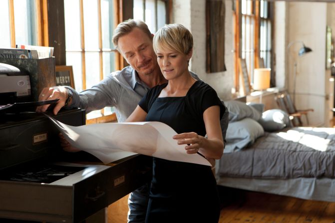 Robin Wright plays Frank's calculating wife and partner in crime Claire Underwood. In Season 1 she had a brief affair with an old boyfriend, photographer Adam Galloway (Ben Daniels), which threatened to torpedo the Underwoods' political plans.