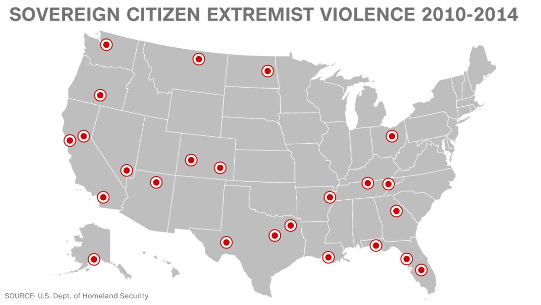 DHS has documented examples of violence by sovereign citizen extremists since 2010. They range from incidents that occurred in the home and at traffic stops to attacks on government buildings.