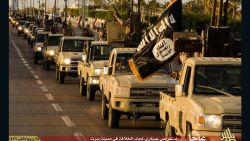 ISIS released still pictures purporting to show massive parade of their militants in the city of Sirte, Libya