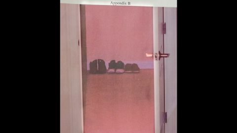 So far, jurors have not been told that somehow three other sets of sneakers neatly lined up side by side along a bedroom wall in the basement were overlooked.