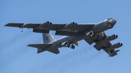 A B-52H Stratofortress takes off after being taken out of long term storage Feb. 13, 2015, at Davis-Monthan Air Force Base, Ariz. The aircraft was decommissioned in 2008 and has spent the last seven years sitting in the "Boneyard," but was selected to be returned to active status and will eventually rejoin the B-52 fleet. The B-52 was flown by the 309th Aerospace Maintenance and Regeneration Group. (U.S. Air Force photo/Master Sgt. Greg Steele/U.S. Air Force)