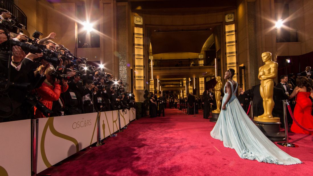 Lupita Nyong'o attends the Oscars at Hollywood & Highland Center in March 2014.