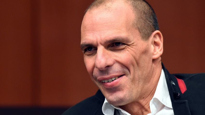 Greek Finance Minister Yanis Varoufakis attends an emergency Eurogroup finance ministers meeting at the European Council in Brussels on February 20, 2015. Eurogroup head Jeroen Dijsselbloem was working overtime on February 20 to save a make-or-break meeting on Greece's demand to ease its bailout programme as Germany insisted it stick with its austerity commitments. After days of sharp exchanges, the 19 eurozone finance ministers gathered for the third time in little over a week to consider Athens' take-it or leave-it proposal to extend an EU loan programme which expires this month. AFP PHOTO / EMMANUEL DUNANDEMMANUEL DUNAND/AFP/Getty Images