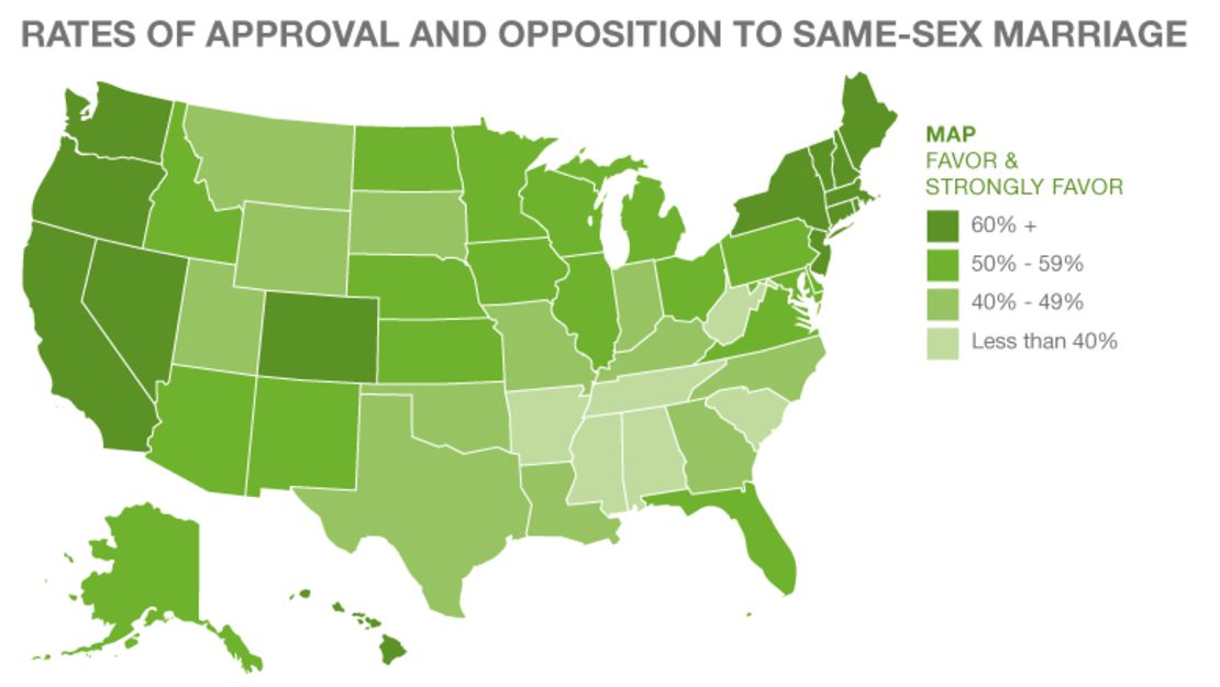gay rights state by state map