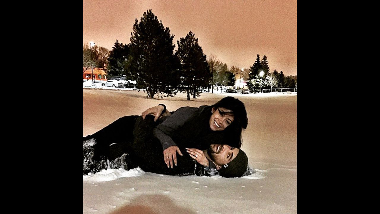 Olympic swimmer Michael Phelps, seen here in 2010, proposed to girlfriend Nicole Johnson, according to their verified social media accounts. "She said yes," he captioned a picture of him and Johnson <a href="https://instagram.com/p/zZNwEhyx33/" target="_blank" target="_blank">cuddling in the snow</a>. 