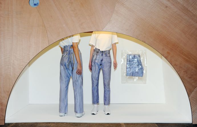 Faustine Steinmetz used traditional techniques to make simple garments, including lots of denim, appear as though they'd been Photoshopped. On Friday, she was short-listed for the 2015 LVMH Prize for young designers. 