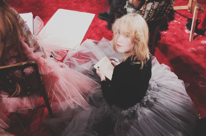 Each season, the British Fashion Council selects a group of emerging designers to champion at London Fashion Week through their New Gen scheme. Molly Goddard, a 26-year-old from West London, had her presentation -- which featured a number of tulle, corduroy, and taffeta dresses -- sponsored this season.