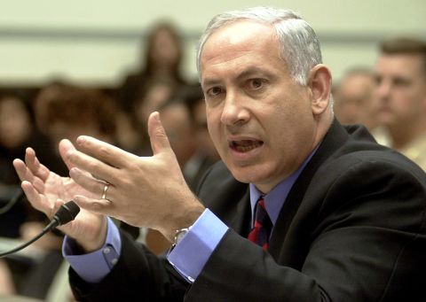 Netanyahu testifies before the US House Government Reform Committee on September 20, 2001. The committee was conducting hearings on terrorism following the September 11 attacks.