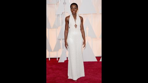Actress Lupita Nyong'o wore this instantly famous, pearl-laden dress.