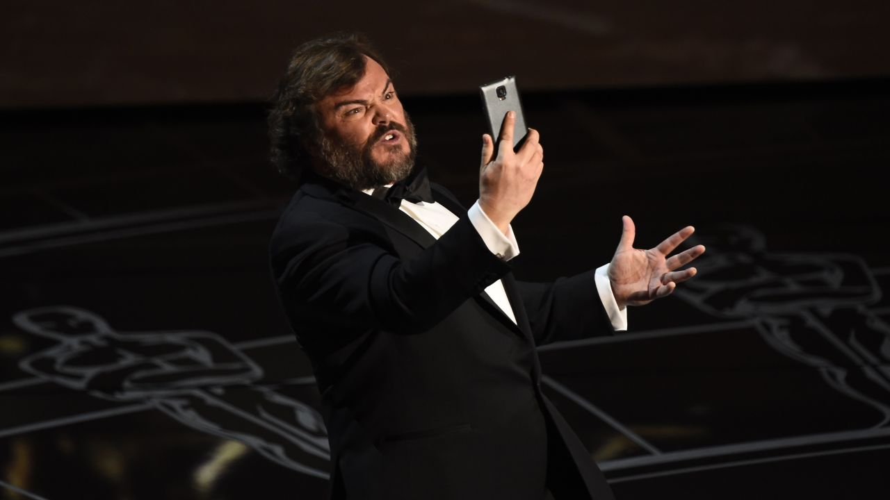 Jack Black performs during the show's opening number.