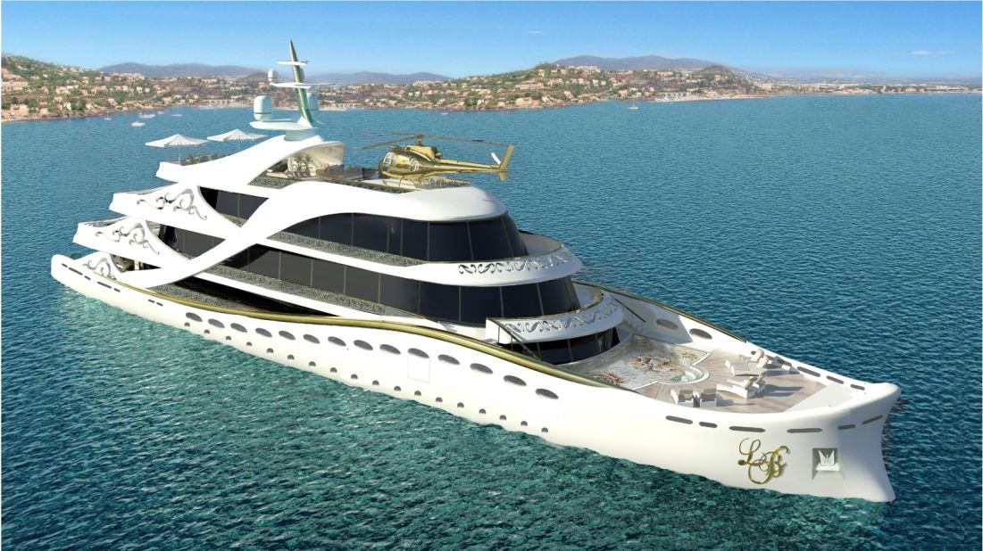 Artist impression of La Belle, described as the first superyacht specifically designed for women.