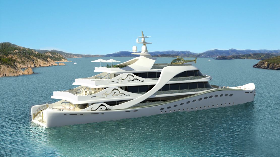 Concept design for La Belle, the world's 'first superyacht for a lady.'