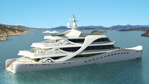 Concept design for La Belle, the world's 'first superyacht for a lady.'