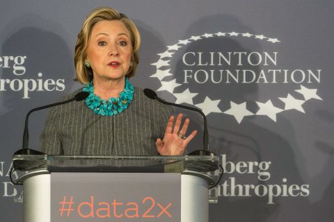 The Democratic 2016 candidate is pictured here speaking to the press about a new initiative between the Clinton Foundation, the U.N. Foundation and Bloomberg Philanthropies in New York City on December 15, 2014. The Clinton Foundation confirmed on May 21, 2015, that it received as much as $26.4 million in previously unreported payments from foreign governments and corporations for paid speeches by the Clintons. It's the latest in a string of admissions from the foundation that it didn't always abide by a 2008 ethics agreement to disclose its funding sources publicly. According to foundation officials, the income -- at least $12 million and as much as more than twice that -- was not disclosed publicly because it was considered and tallied for tax purposes as revenue, rather than donations.