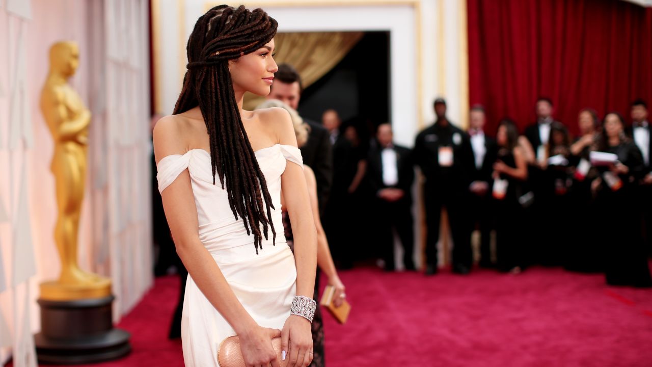 Zendaya arrives on the red carpet for the 87th Academy Awards on Sunday, February 22.