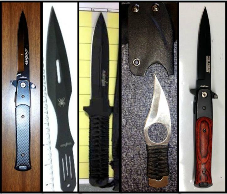 Knives, however, are allowed in checked luggage.