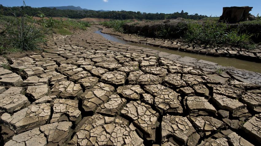 View of the bed of Jacarei river dam, in Piracaia, during a drought affecting Sao Paulo state, Brazil on November 19, 2014. 