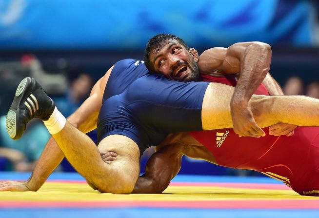 With a battle-worn face that wears the story of a thousand bouts, the freestyle wrestler has risen from rural mud-wrestling pits to produce moments of unscripted theater on crash mats around the world. <a href="https://www.cnn.com/2015/02/25/sport/sport-wrestling-yogeshwar-dutt/index.html" target="_blank">Read more</a> 