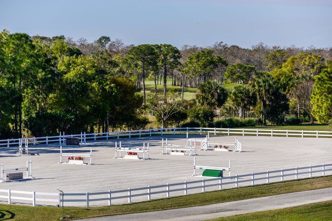 The luxurious property comes with a large show jumping arena ...
