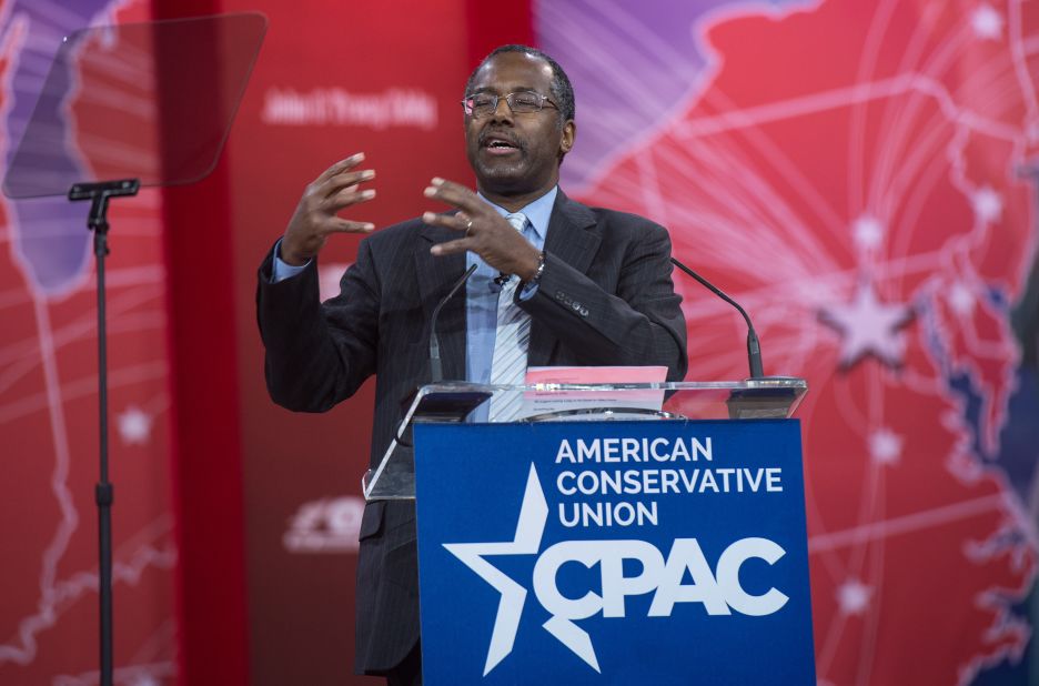 Ben Carson spoke early Thursday morning.