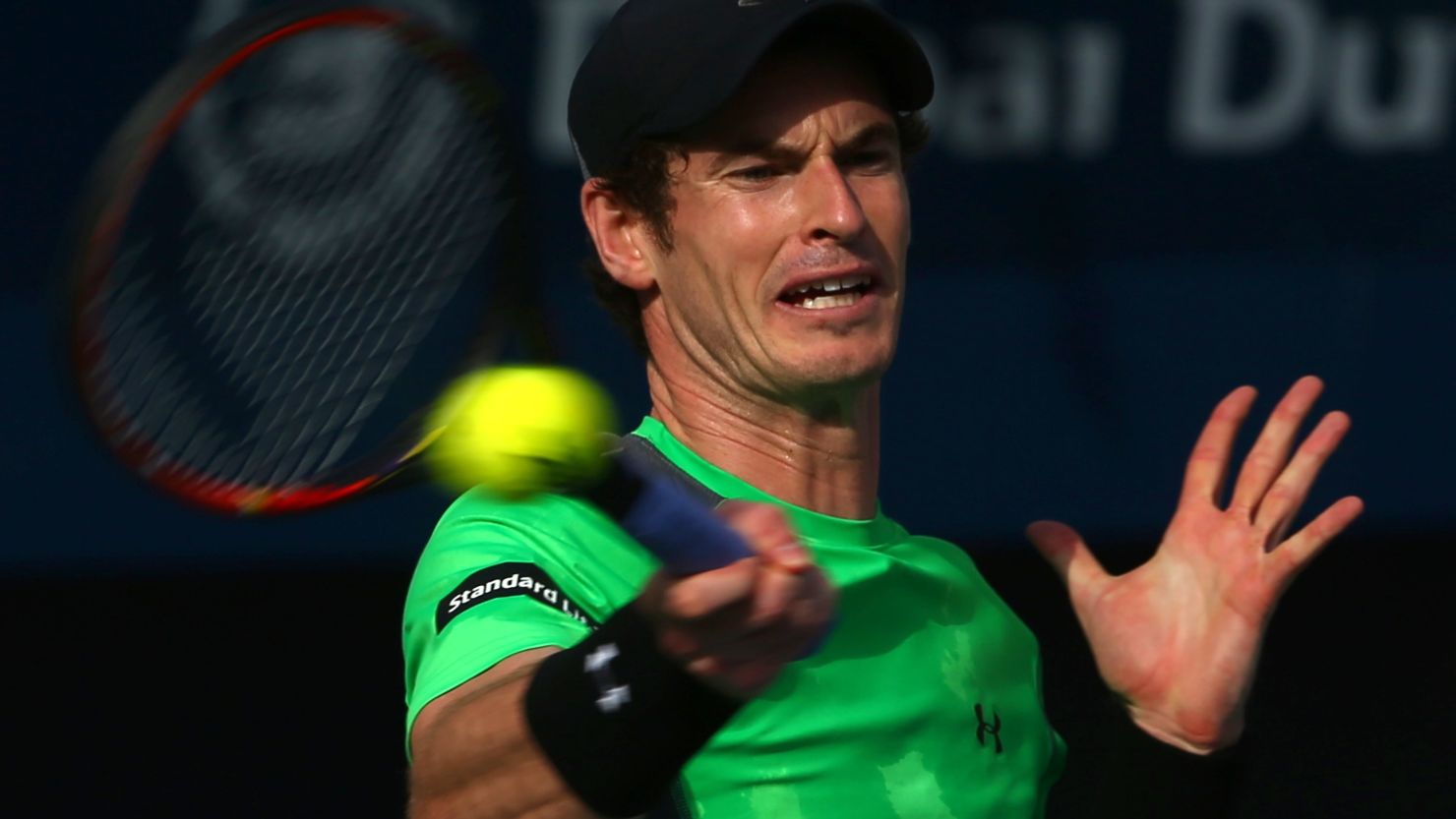 Andy Murray struggled for any sort of rhythm during his thoroughly one-sided defeat by Borna Coric.