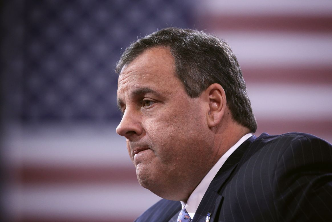 Chris Christie participates in a discussion at CPAC