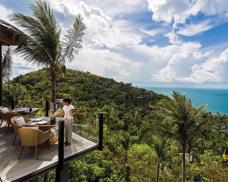 Gares' menu isn't the only extraordinary thing about KOH. The restaurant commands grand views over the Four Seasons Resort Koh Samui and bay.