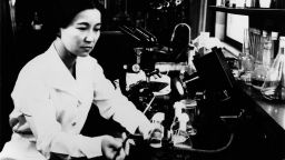 90-105, 9B, Portraits Hir; "Biochemist and bacteriologist Ruby Hirose researched serums and antitoxins at the William S. Merrell Laboratories.  In 1940, Hirose was among ten women recognized by the American Chemical Society for accomplishments in chemistry, and later made major cont"
